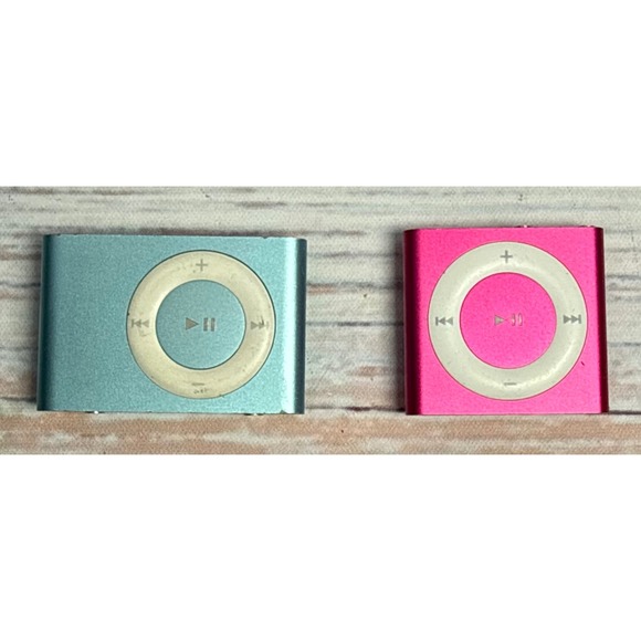 Apple Other - Apple iPod Shuffle Lot 2nd Gen Blue 4th Gen Pink MP3 Music Players -
Untested